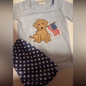 Dog and Flag patriotic Outfit